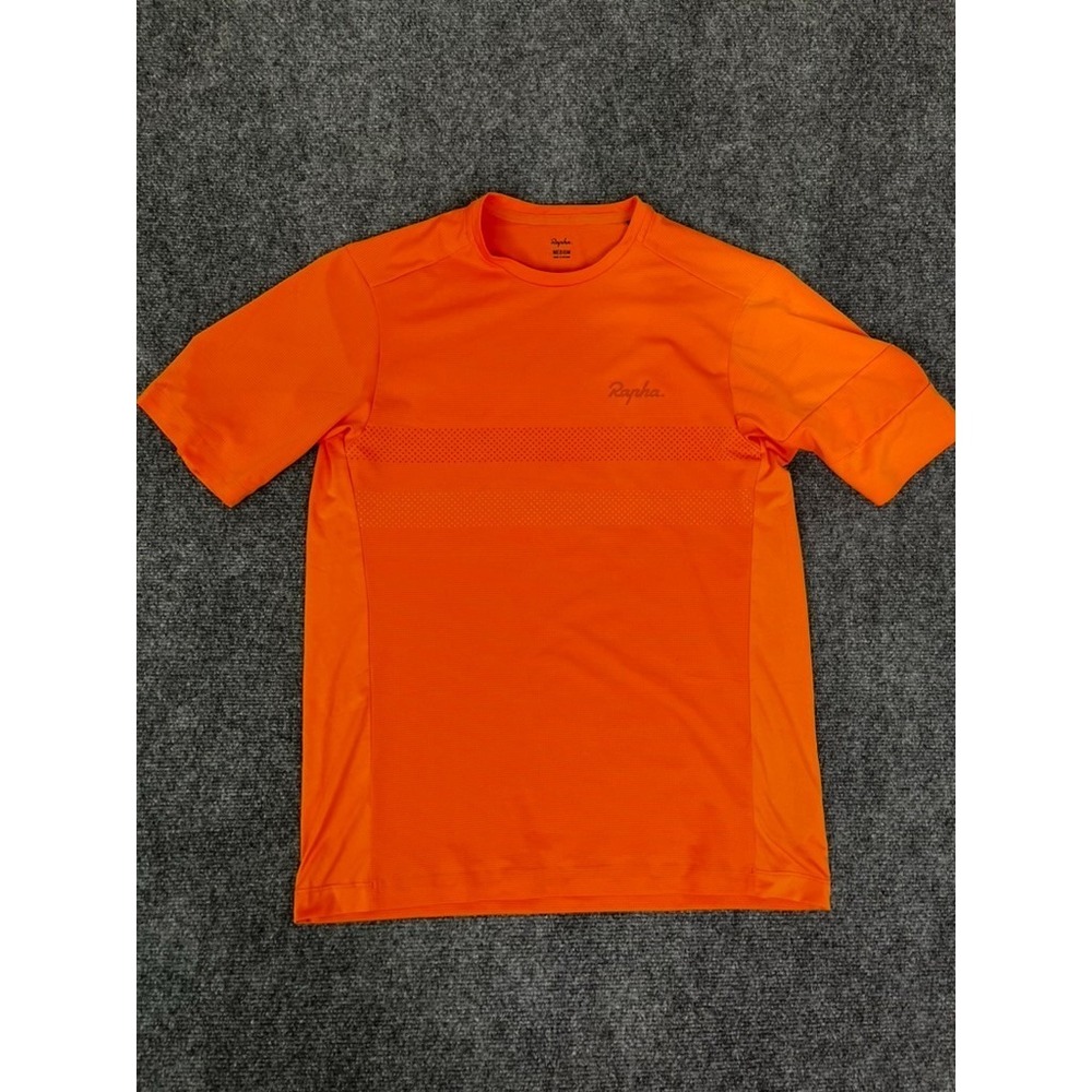 Rapha Men's Trail Tecnical Orange Lightweight Short Sleeve Tshirt Size M‎